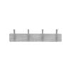 MODE 4 Brushed Nickel Hooks On White Wash Board Hat And Coat Rack