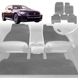 6D Diamond Car Floor Mats for BMW 2 Series Coupe (G42)2022-Current-Full Set-Grey-Outback GT