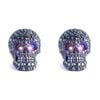 2x Mystical Worlds Dark Metal Skulls LED Sculpture Decoration 16.5x12x13cm