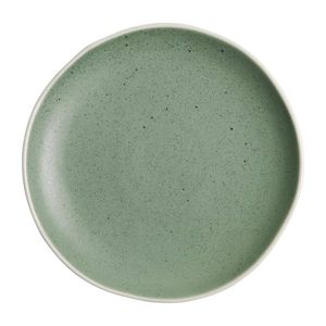 Olympia Chia Plates Green 205mm Pack Of 6 Ceramic Tableware Dinnerware