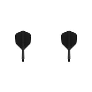 2x Target K-Flex Moulded Flight & Shaft No.6 Intermediate - Black