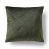 Dreamaker Haven Velvet Quilted Cushion Olive 50x50cm