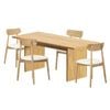 Oikiture 1.8m Dining Table and Chairs Wooden Furniture Set of 5