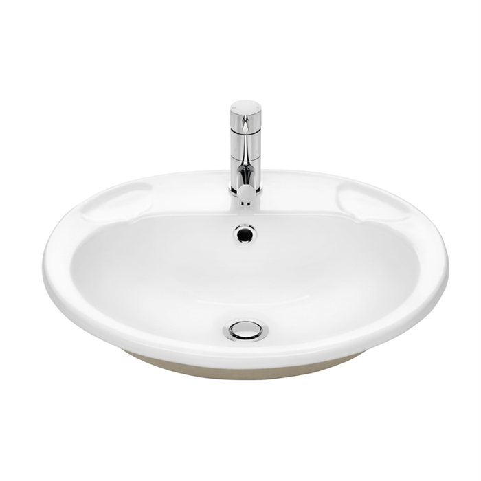 Caroma 1TH White Stylus Allegro Vanity Basin