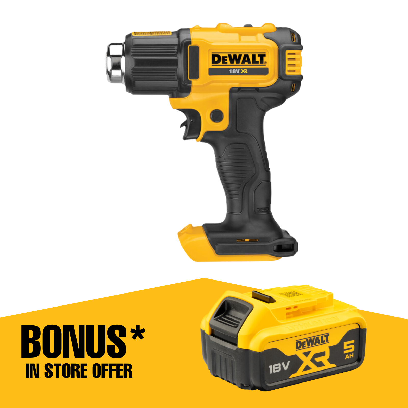 DeWALT 18V XR Heat Gun Skin Only Bunnings New Zealand