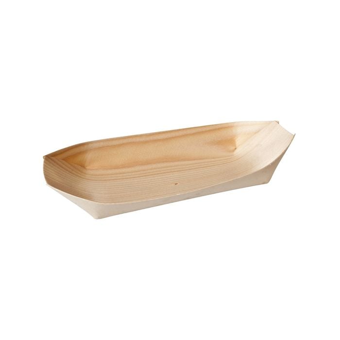 Bio Wood Bamboo Oval Food Serving Basket 14cm x 7.5cm