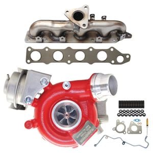 Gen1 High Flow Turbo Charger With Genuine Exhaust Manifold, Oil Feed Pipe, Gasket & Stud Kit For Mitsubishi Asx 4n14 2.2l