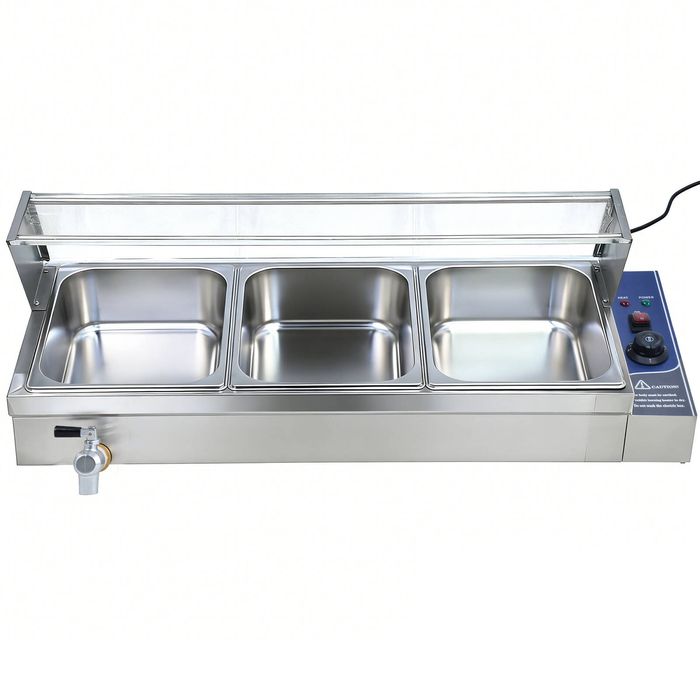 YOPOWER 24L Electric Food Warmer for Buffet, 3 Pot Bain Marie