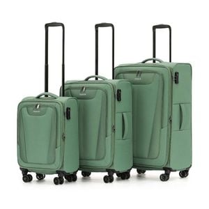 3pc Tosca Altitude Travel Suitcase/Luggage Set W/ Wheels & Lock Ivy Green