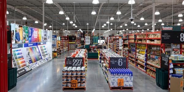 Bunnings paint department.