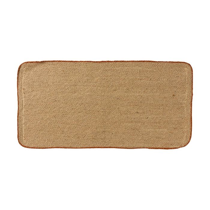 Ecology Weave Runner 70x35cm Natural Woven Straw-Toned Border
