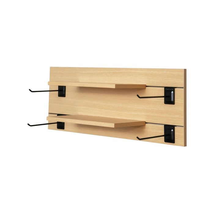 Double Line Storage Organising Kit with Shelves 800mm Oak