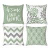 Catzon 4 Pcs Modern Throw Pillow Covers Geometric Flower Pattern for Couch