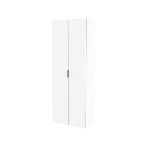 Lugna 2048 x 750 x 380mm White 3 Shelf 3 Drawers Double Door Storage Cabinet