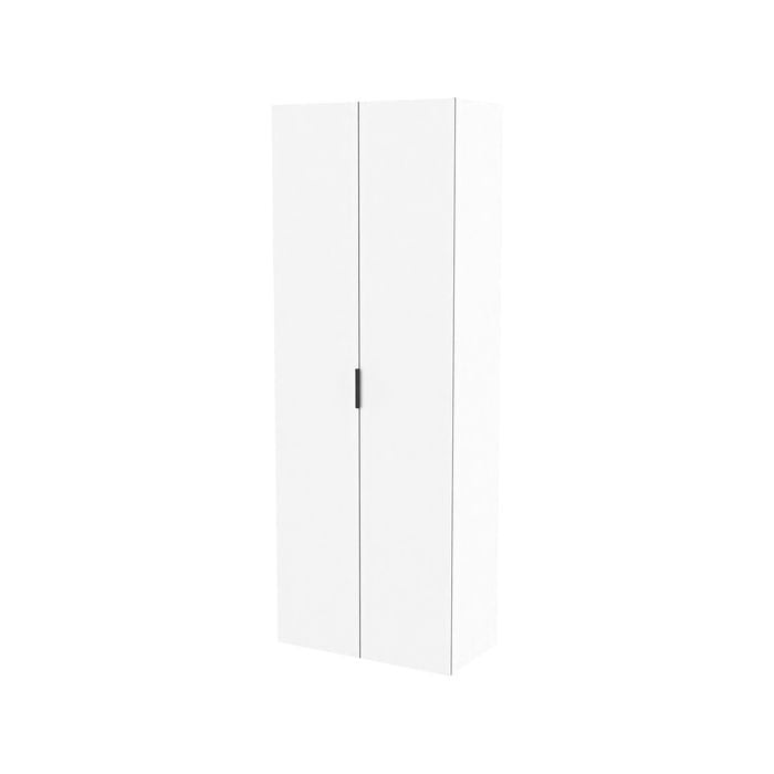Lugna 2048 x 750 x 380mm White 3 Shelf 3 Drawer Double Door Storage Cabinet