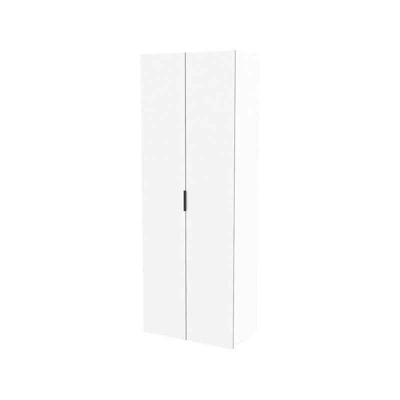 Lugna 2048 x 750 x 380mm White 3 Shelf 3 Drawers Double Door Storage Cabinet