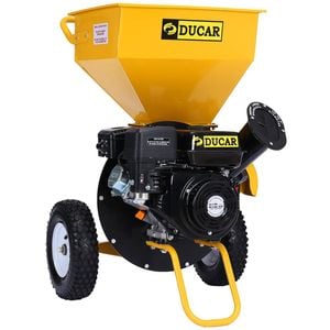 Ducar 7HP Wood Chipper Shredder Mulcher Grinder Petrol Yellow Black