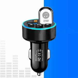 Car Bluetooth FM Transmitter Radio Adapter with Dual USB Charger