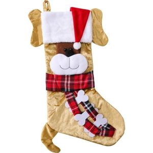 LVD Stocking Santa Puppy Seasonal Christmas Decoration