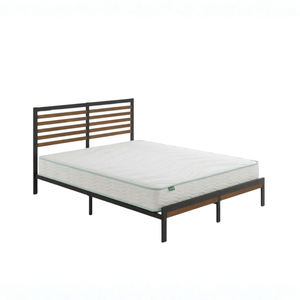 Zinus Double Kai Bed Frame & Bonnell Spring Mattress Set, Essential Inner Spring