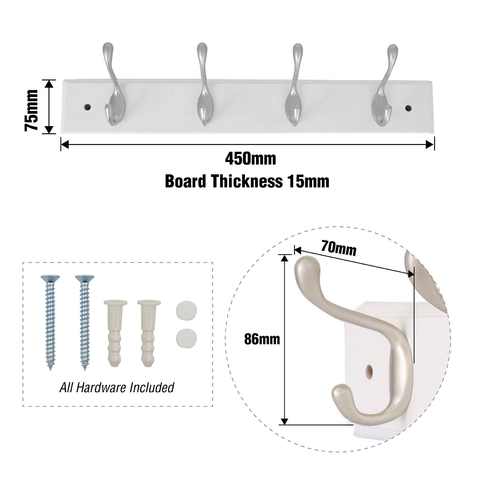 Wall coat rack bunnings best sale