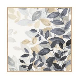 Artey | Fall Blooms II - Framed Canvas - Natural Frame - 100 x 100cm