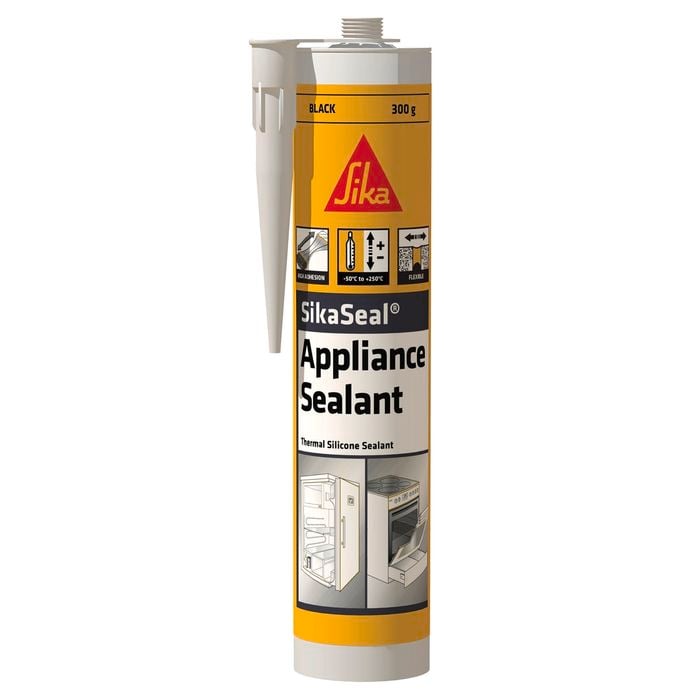 Sika 300g Black Sikaseal Appliance Silicone Sealant