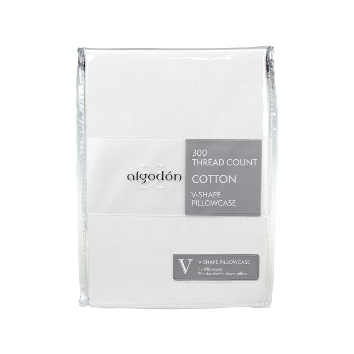 Ardor 300TC Vshape Cotton Pillowcase White