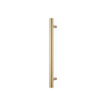 Barelli 650mm Brushed Gold Single Round Vertical Heated Towel Rail