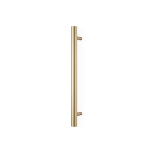 Barelli 650mm Brushed Gold Single Round Vertical Heated Towel Rail