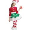 Princess Paradise Candy Cane Elf Princess Dress Up Christmas Costume Size M
