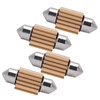 4x 31mm White Festoon LED Car Bulbs - Interior Dome, Map, Plate Lights (15 SMD)