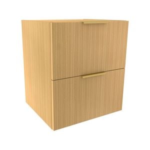 Lugna 512 x 450 x 380mm Sand 2 Drawer Storage Cabinet