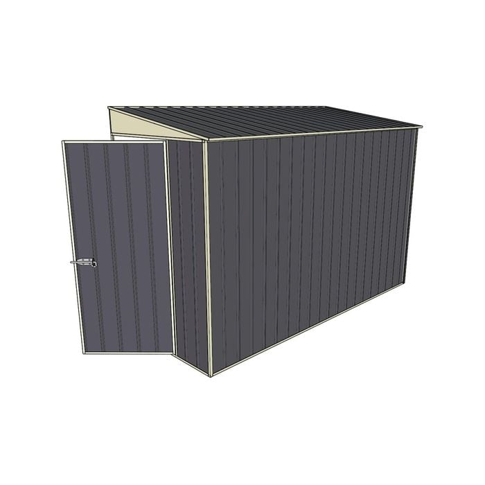 Build-A-Shed 1.2 x 3.0 x 2.0m Skillion No Side Doors Shed - Grey