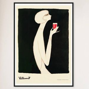 Galrie Campari Bitter 1977 Vintage Poster by Bernard Villemot - Retro Wall Art, Black Frame, 70 x 100cm (28 x 40inch)
