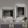 Oakory 50x70cm Rectangular Led Smart Bathroom Mirror Front And Backlit Anti-fog Dimmable