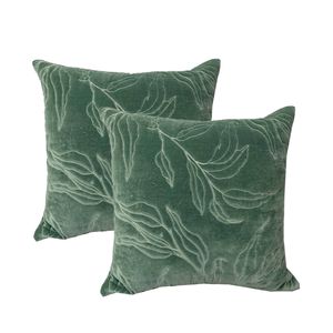2pc Cloud Linen Sophie Cotton Velvet/poly 50cm Cushion Square Pillow Juniper