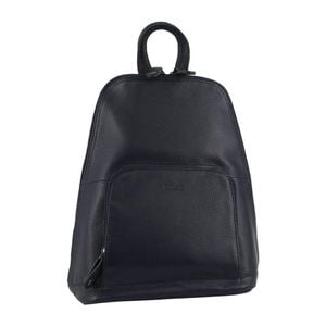 Wos Twin Zip Backpack Nappa Italian Leather Travel  Navy