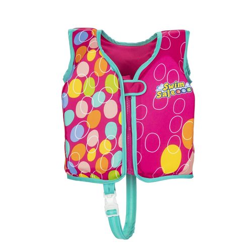 Bestway M/L Pink Swim Safe ABC Aquastar Fabric Kids Swim Vest