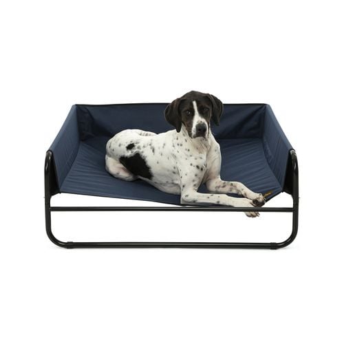 Charlie s High Walled Outdoor Trampoline Dog Bed Blue Large