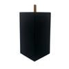Adoored 73 x 73 x 150mm Black Square Pine Furniture Leg