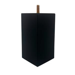 Adoored 73 x 73 x 150mm Black Square Pine Furniture Leg