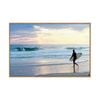 Artey | Lone Surfer - Framed Canvas - Natural Frame - 60 x 90cm