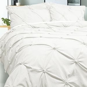 Bloomington Puffy Quilt Cover Set White Double