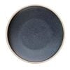 Olympia Anello Plates Ink Black Raw Edge Stoneware 205mm Pack of 6