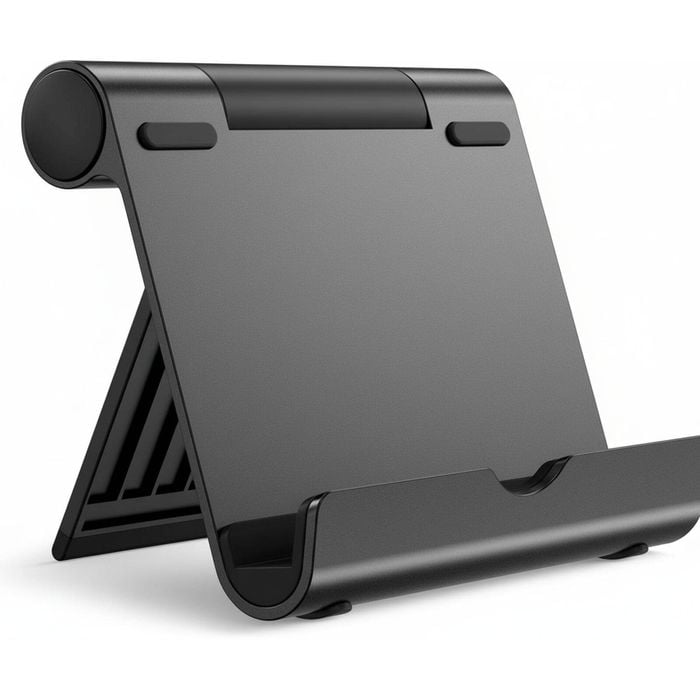 Tablet Stand - Adjustable Portable Desktop Holder for iPad, Galaxy, Kindle, Tab/Phones - Black