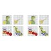 2x 4pc Porto Valentina Food Illustration Rectangle Coasters 10cm
