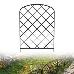 Advwin Garden Fence DIY Decorative Metal Panels Flower Bed Pet Barrier Border