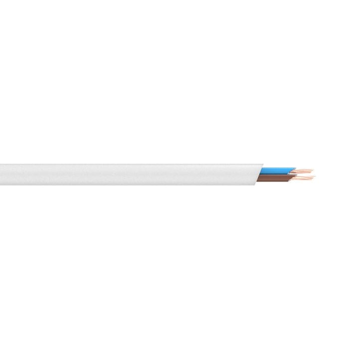 DETA 20m 0.75mm² White 2-Core Cable