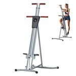 Advwin Vertical Climber Exercise Machine, Home Stair Climber Fitness Stepper w/5-Level Height Adjustable for Cardio & Full Body